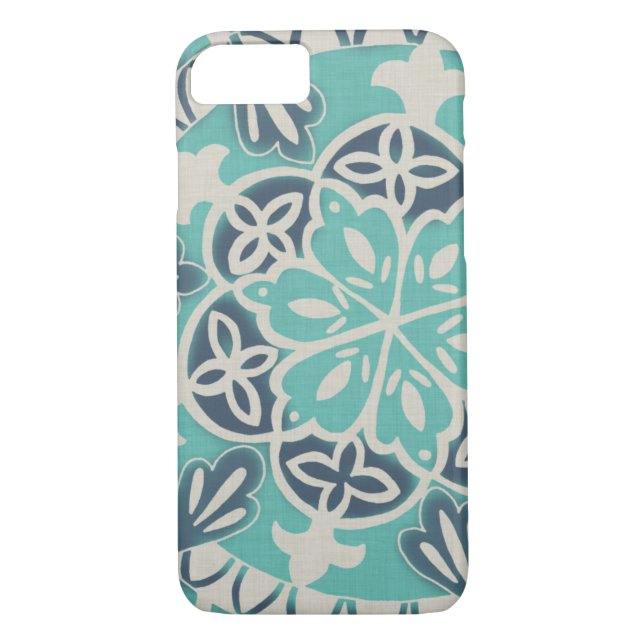 Coques Case-Mate iPhone Carrelage Batik Bleu I (Dos)