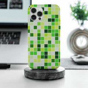 Coque iPhone 15 Pro Max Carrelage de piscine, Carrelage en mosaïque verte,