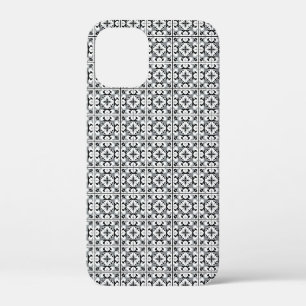 Case-Mate iPhone Case Carrelage de style espagnol noir et blanc