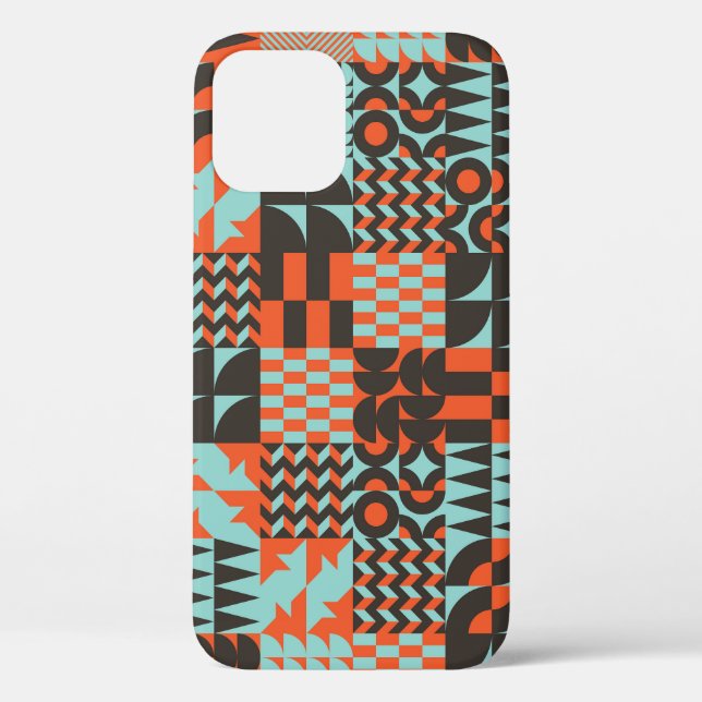 Coques Case-Mate iPhone Carrelage géométrique en mosaïque, motif élégant s (Verso)