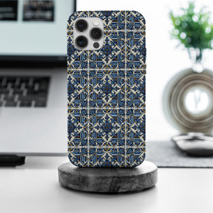 Coque iPhone 15 Pro Max Carrelage méditerranéen, Portugais, Azulejo, Majol