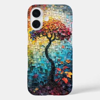 Coque Pour iPhone 16 Carrelage mosaïque Arbre de vie couverture