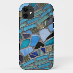 Coques Pour iPhone Carrelage mosaïque bleu et vert