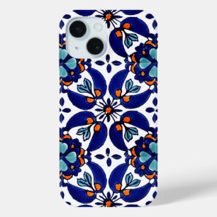 Coque Pour iPhone 15 Carrelage Talavera Mexicaine No 1