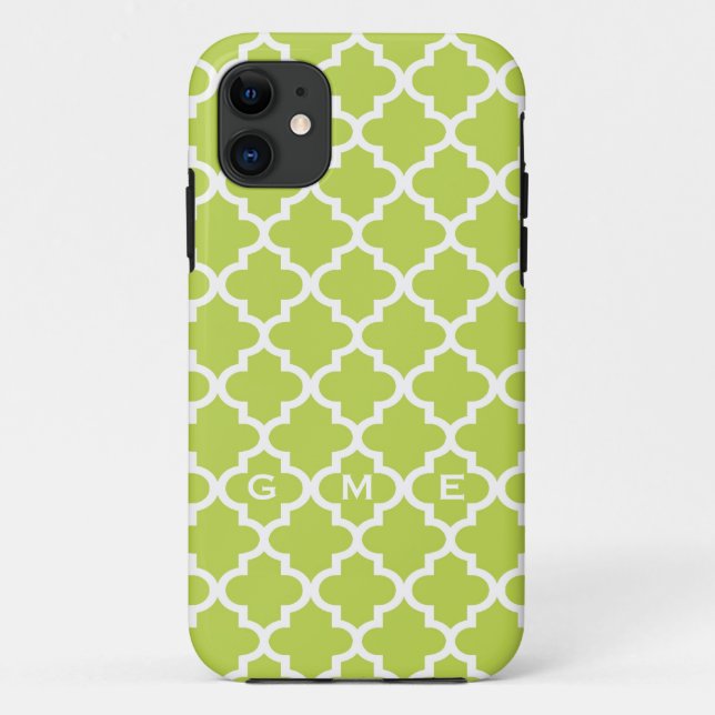 Coques Case-Mate iPhone Carrelage vert chaux frais marocain design 3 monog (Dos)