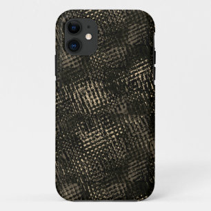 Case-Mate iPhone Case Carrés avec rayures croisées ou cubes brun foncé