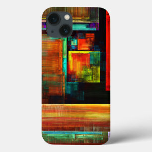 Case-Mate iPhone Case Carrés colorés Motif d'art Abstrait moderne #04