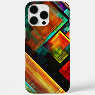 Coques iPhone 16 Pro Max Carrés colorés Motif d'art Abstrait moderne #04