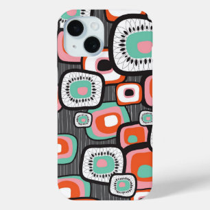 Coque Pour iPhone 15 Carrés de la boîte de sushi rétro Motif coloré  co
