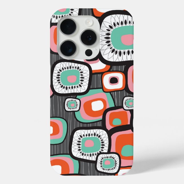 Coques Case-Mate iPhone Carrés de la boîte de sushi rétro Motif coloré  co (Verso)