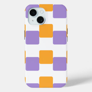Coque Pour iPhone 15 Carrés jaunes dorés