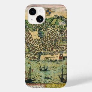 Coque Pour iPhone 14 Carte ancienne de Lisbonne, Portugal par Braun/Hog