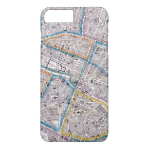 Coques Pour iPhone Carte antique de Paris