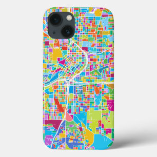 Etui iPhone 13 Carte colorée d'Atlanta