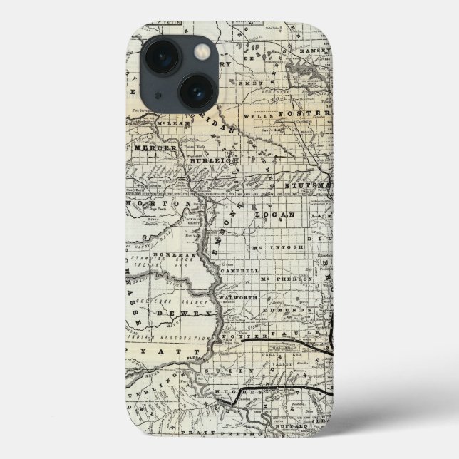 Coques Case-Mate iPhone Carte correcte du Dakota (Verso)