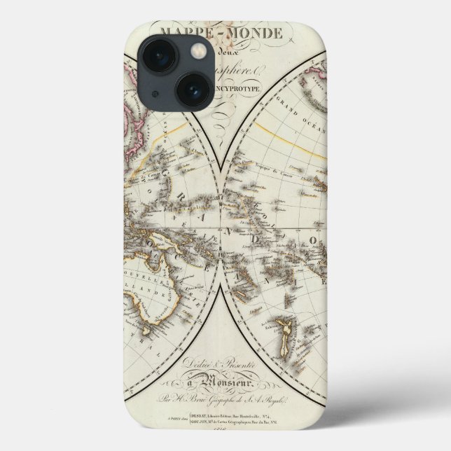 Coques Case-Mate iPhone Carte d'atlas de Paris (Verso)