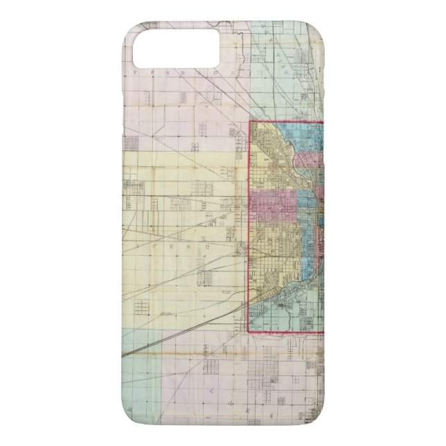 Coques Case-Mate iPhone Carte de Chicago (Dos)