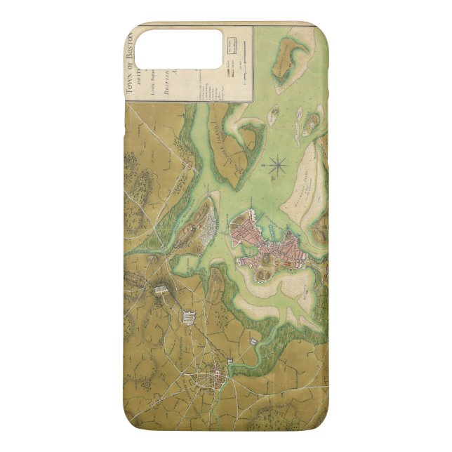 Coques Case-Mate iPhone Carte de la guerre révolutionnaire du port de Bost (Dos)