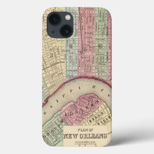 iPhone 13 Case Carte de la Nouvelle-Orléans par Mitchell