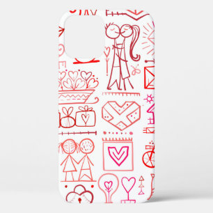 Case-Mate iPhone Case Carte de la Saint Valentin. L'amour et la couture 