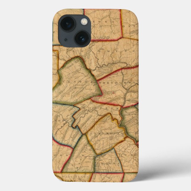 Coques Case-Mate iPhone Carte De L'État De Pennsylvanie (Verso)