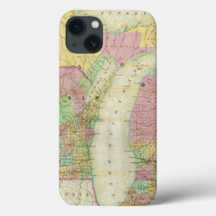 Etui iPhone 13 Carte de l'état du Michigan
