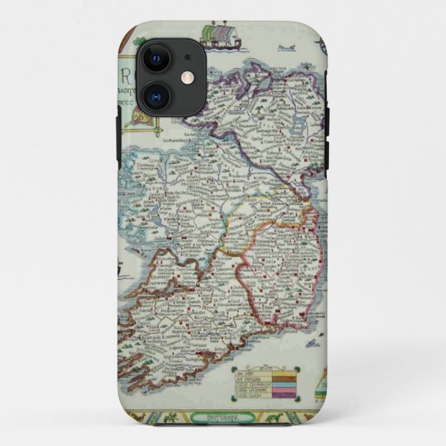Coques Case-Mate iPhone Carte de l'Irlande - carte historique d'Eire Erin (Dos)