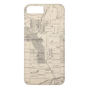 Coque iPhone 7 Plus Carte de section de T17S R23E Tulare County