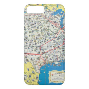 Coque iPhone 8 Plus/7 Plus Carte de système d'American Airlines