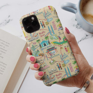 Case-Mate iPhone Case Carte de voyage en jaune de Kuala Lumpur