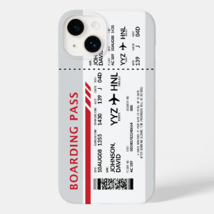 Coque Pour iPhone 14 Carte d'embarquement - Gris