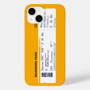 Coque Pour iPhone 14 Carte d'embarquement - Jaune