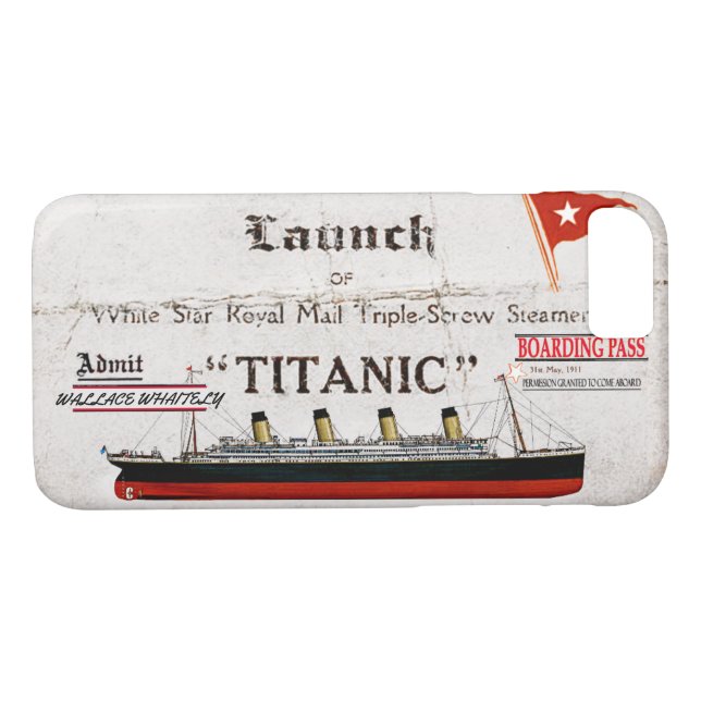 Coques Case-Mate iPhone Carte d'embarquement titanique (Dos (Horizontal))