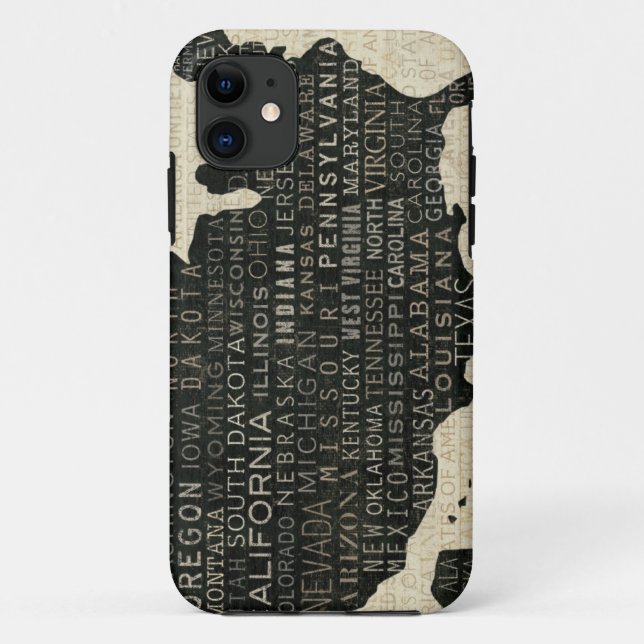 Coques Case-Mate iPhone Carte des Etats-Unis (Dos)