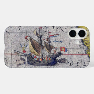 Coques iPhone 16 Plus Carte des grands navires de l'océan Pacifique
