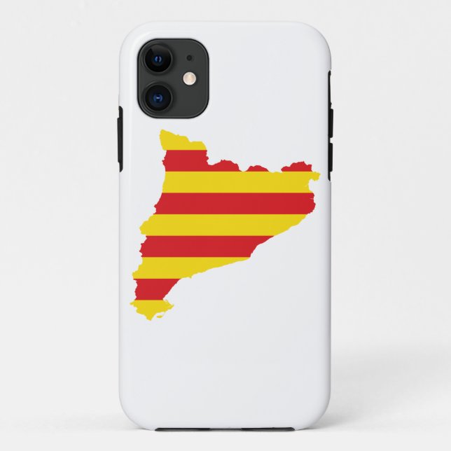 Coques Case-Mate iPhone Carte du drapeau catalan (Dos)