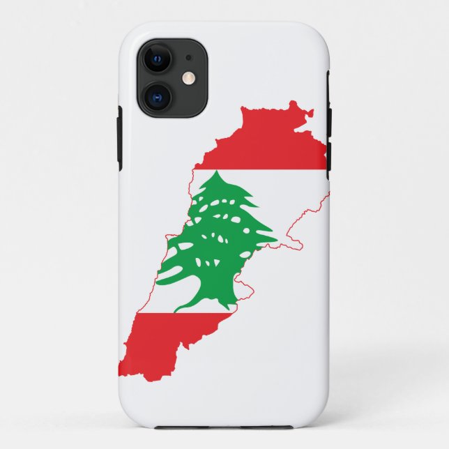 Coques Case-Mate iPhone Carte du drapeau du Liban (Dos)