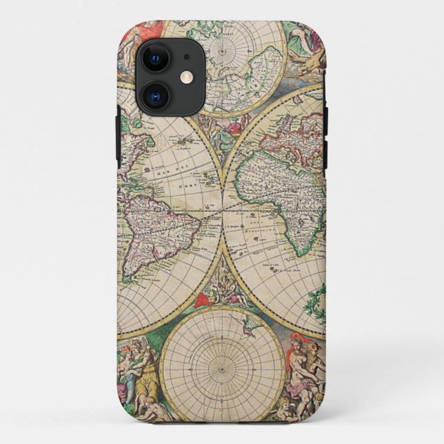 Coques Case-Mate iPhone Carte du monde antique (Dos)