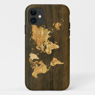 Coque Case-Mate Pour iPhone Carte du monde en bois