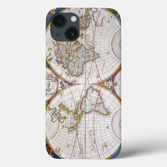 Coques Case-Mate iPhone CARTE du MONDE, XVIIème siècle (Verso)