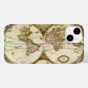 Coque Pour iPhone 14 Carte du Vieux Monde antique par Frederick de Wit,