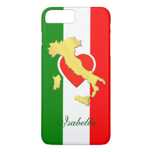 Case-Mate iPhone Case Carte Gold personnalisée Italie Carte Italien Flag