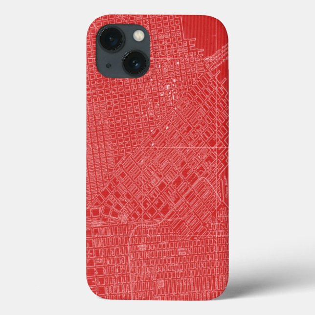 Coques Case-Mate iPhone Carte graphique de San Francisco (Verso)