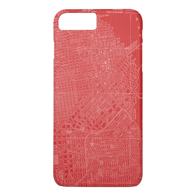 Coques Case-Mate iPhone Carte graphique de San Francisco (Dos)