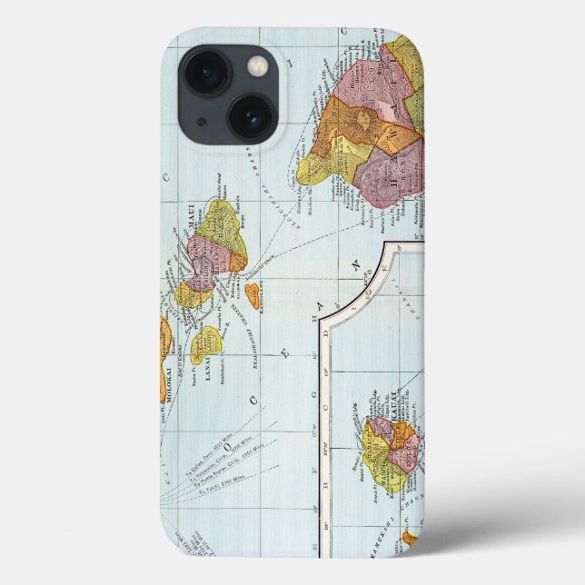 Coques Case-Mate iPhone Carte : Hawaï, 1905 (Verso)