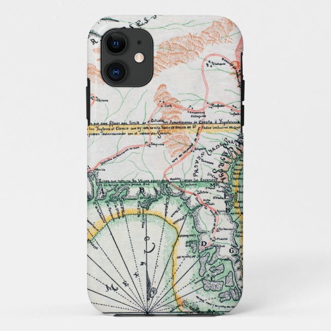 Coques Case-Mate iPhone Carte : L'Amérique du Nord, 1742 (Dos)
