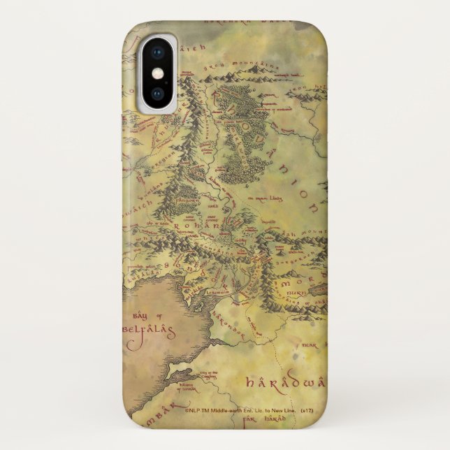 Coques Case-Mate iPhone Carte MIDDLE EARTH™ #2 (Dos)