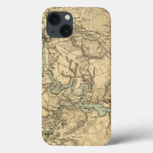 iPhone 13 Coque Carte militaire de Hughes de Richmond et de