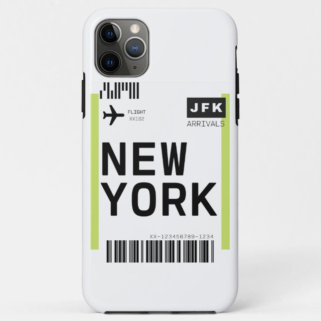 Coques Case-Mate iPhone Carte Mini Boarding Pass New York (Dos)
