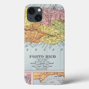 COQUES POUR iPhone CARTE : PORTO RICO, 1900